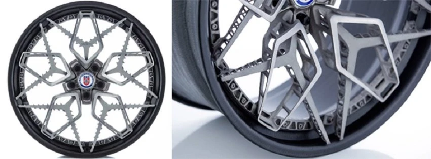 3D printed titanium alloy wheels